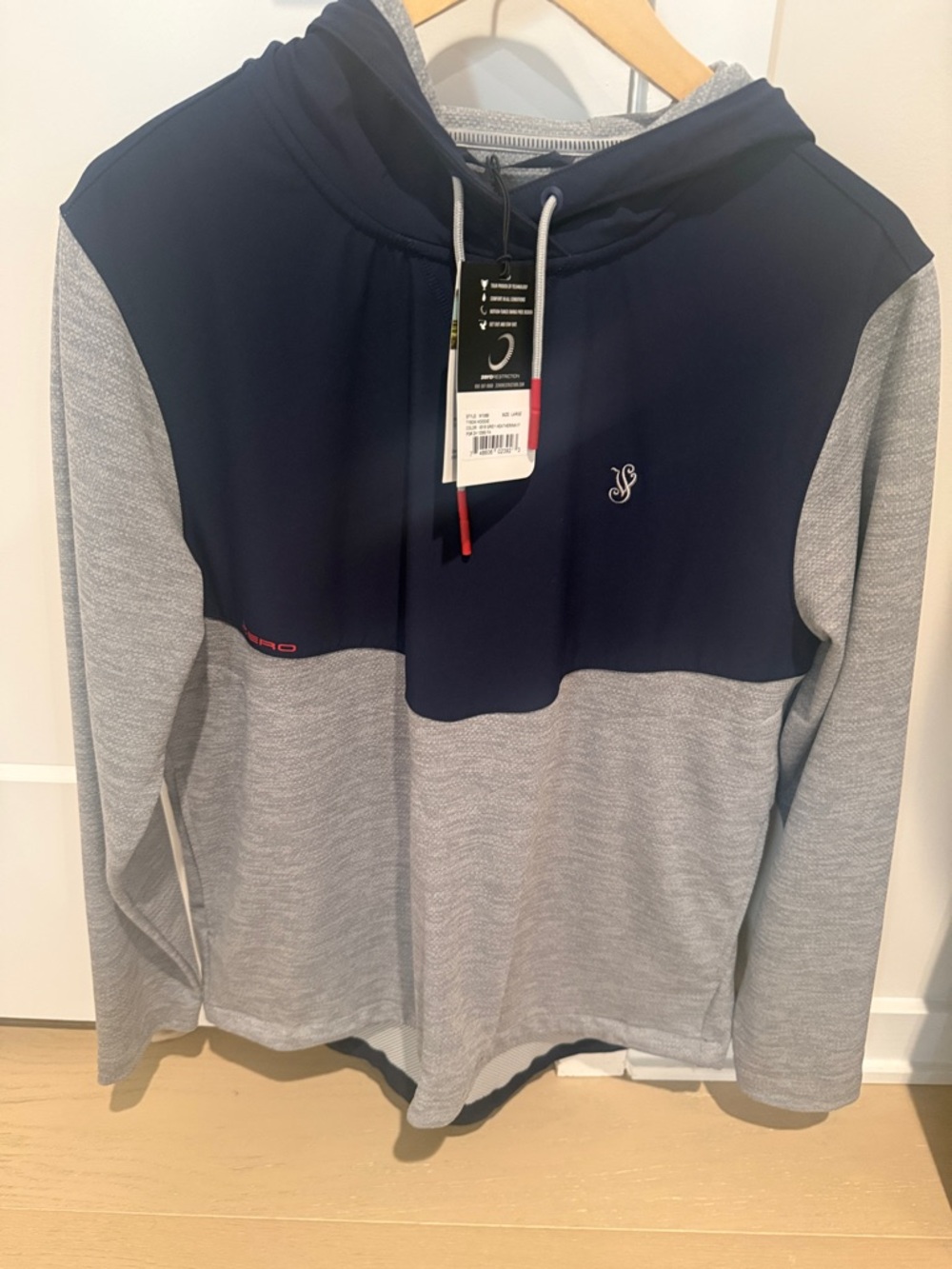 Saucon Valley. Navy and Light Gray Two-Tone Zero Restriction Hoodie